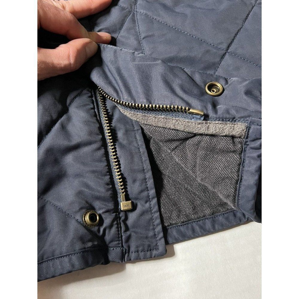 J Crew Quilted Navy Blue Field Jacket Thermore Insulated Men's Size Medium - Picture 7 of 15